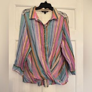 Zac & Rachel Pastel Striped Blouse